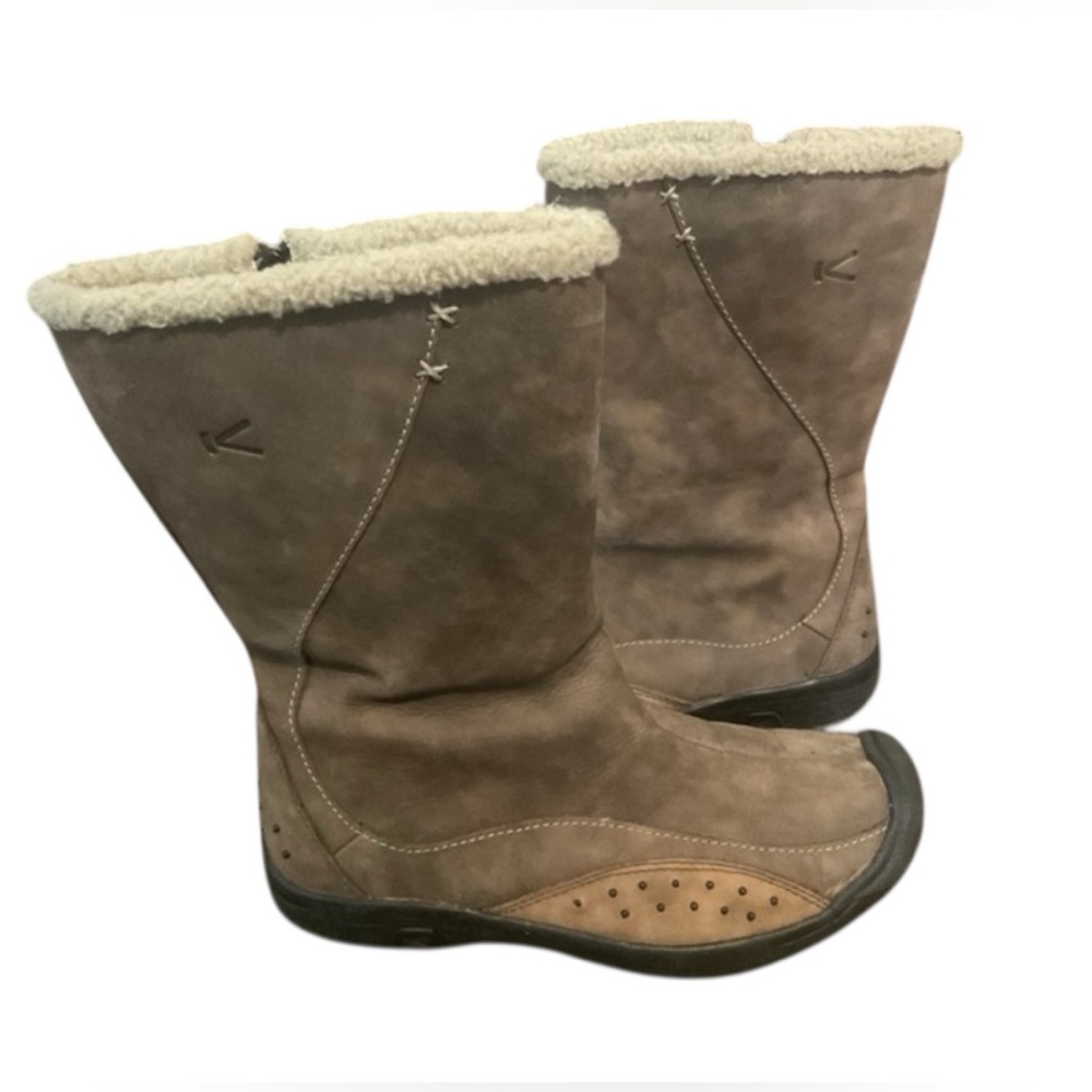 Keen Brown Shearling-Lined Winter Boots